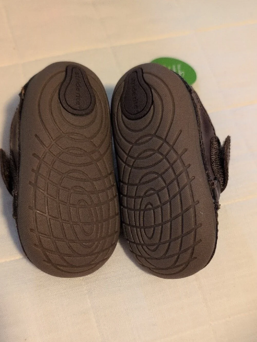Stride Rite 3.5c - Brown Baby Walker Shoes with Hook-and-Loop Closure